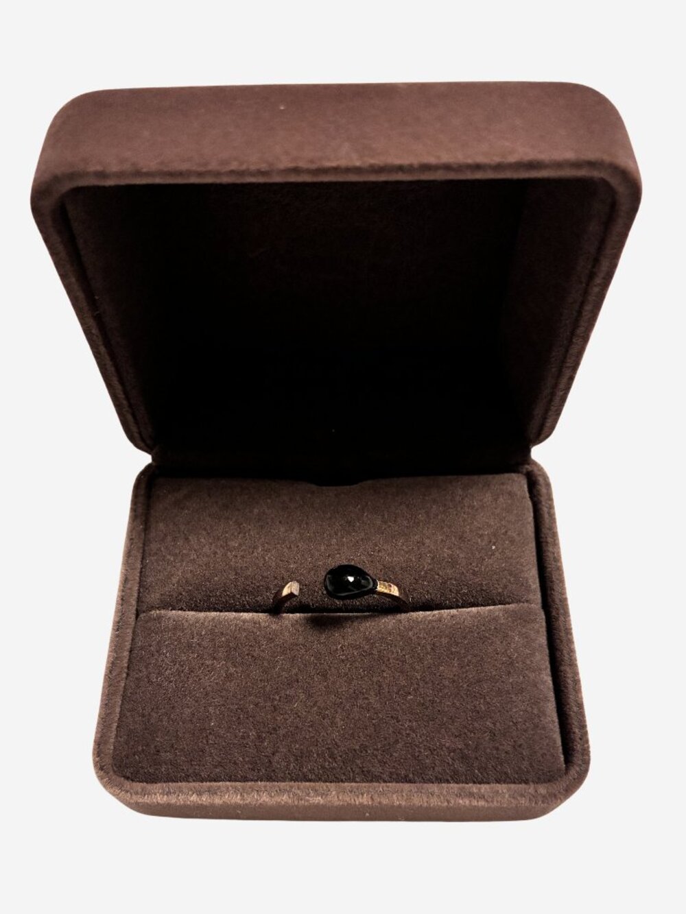 Obsidian and Gold Ring